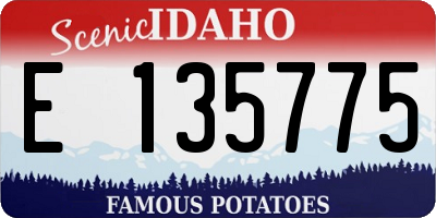 ID license plate E135775