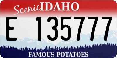 ID license plate E135777