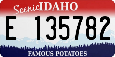 ID license plate E135782