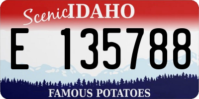 ID license plate E135788