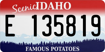 ID license plate E135819