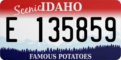 ID license plate E135859