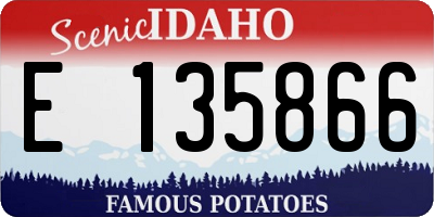 ID license plate E135866