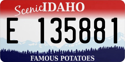 ID license plate E135881