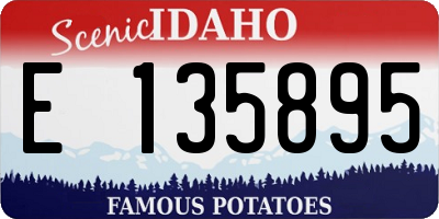 ID license plate E135895