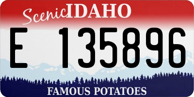 ID license plate E135896
