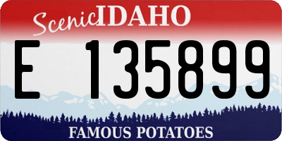 ID license plate E135899