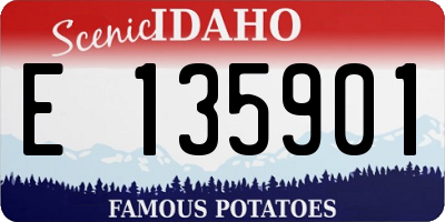 ID license plate E135901