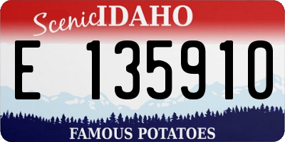 ID license plate E135910