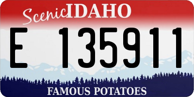 ID license plate E135911