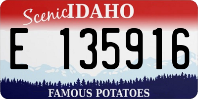 ID license plate E135916