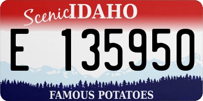 ID license plate E135950