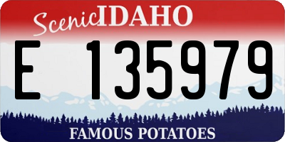 ID license plate E135979