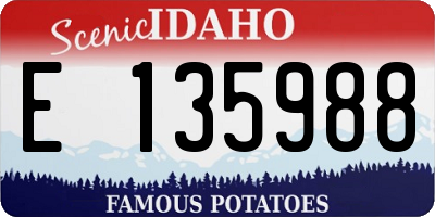 ID license plate E135988