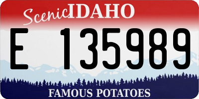 ID license plate E135989