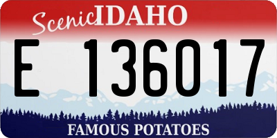 ID license plate E136017