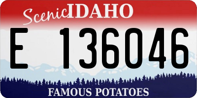 ID license plate E136046