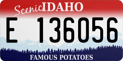 ID license plate E136056