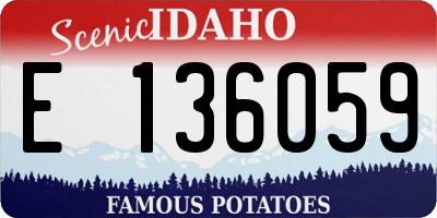 ID license plate E136059