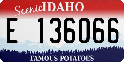 ID license plate E136066