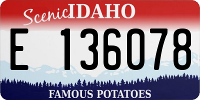 ID license plate E136078
