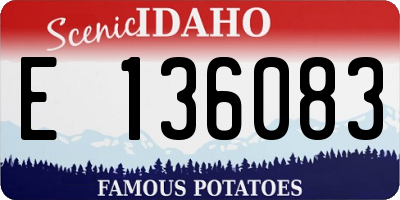 ID license plate E136083