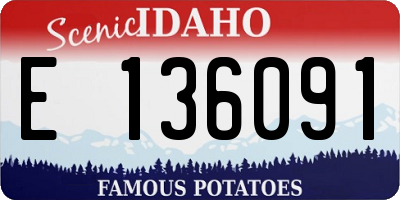 ID license plate E136091