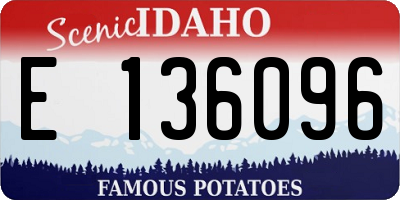 ID license plate E136096