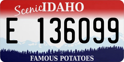 ID license plate E136099