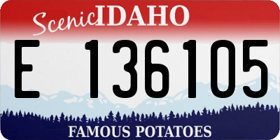 ID license plate E136105