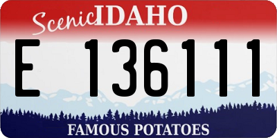 ID license plate E136111