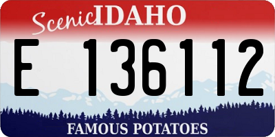 ID license plate E136112