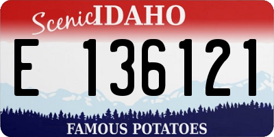 ID license plate E136121