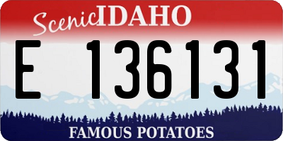 ID license plate E136131