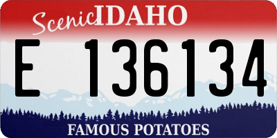 ID license plate E136134