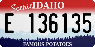 ID license plate E136135
