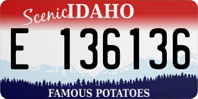 ID license plate E136136