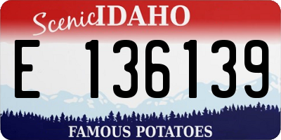 ID license plate E136139