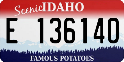 ID license plate E136140