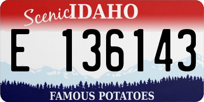 ID license plate E136143