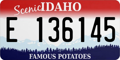 ID license plate E136145