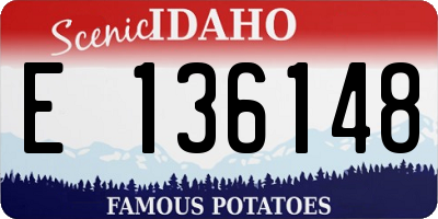 ID license plate E136148