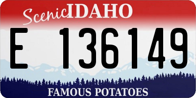 ID license plate E136149