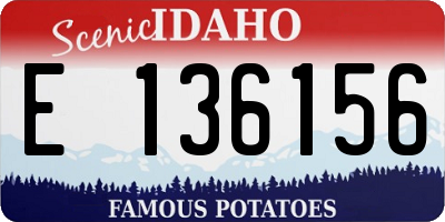 ID license plate E136156