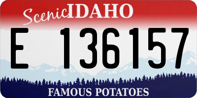 ID license plate E136157