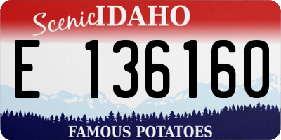 ID license plate E136160