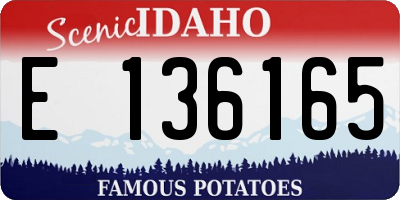 ID license plate E136165