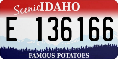 ID license plate E136166