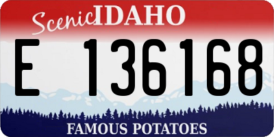 ID license plate E136168