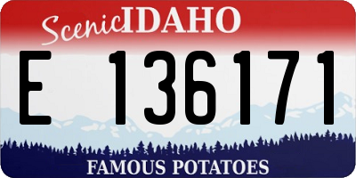 ID license plate E136171